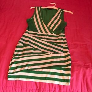 Green and White Colorblock Mini Dress- NWT SIZE M